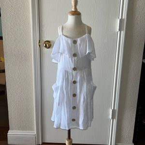 Little Girls size 7 White Dress